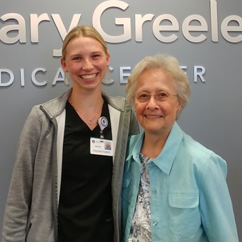 Elaine Hieber with Grace Fisher